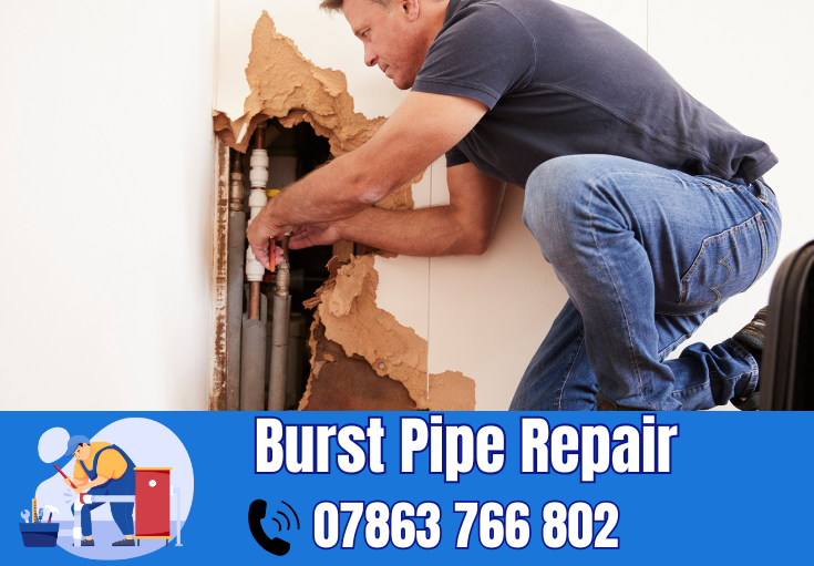 burst pipe repair Latchford